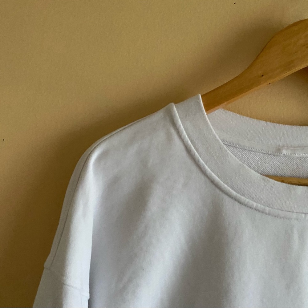 Lululemon Perfectly Oversized Crewneck Sweatshirt Woman Medium White - Picture 4 of 12